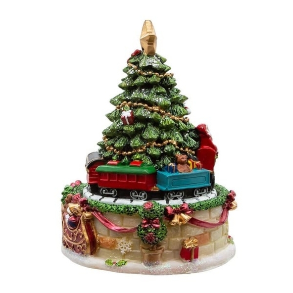 Kurt Adler 6-Inch Christmas Tree Revolving Music Box - Picture 2 of 3